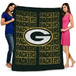 green bay packers bold red green quilt blanket best selling