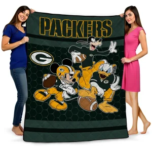green bay packers disney football green quilt blanket best selling