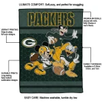 green bay packers disney football green quilt blanket best selling