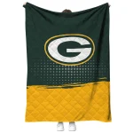 green bay packers dot illusion green quilt blanket best selling