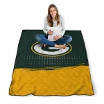 green bay packers dot illusion green quilt blanket best selling