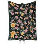 green bay packers hibiscus foliage green quilt blanket best selling