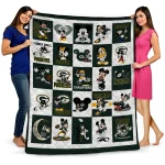 green bay packers mickey pattern green white quilt blanket best selling