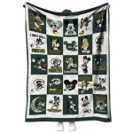 green bay packers mickey pattern green white quilt blanket best selling