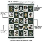 green bay packers mickey pattern green white quilt blanket best selling