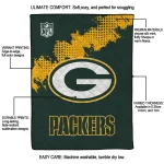 green bay packers shield badge green quilt blanket best selling