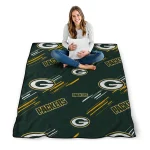 green bay packers sketch lines green quilt blanket best selling