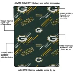 green bay packers sketch lines green quilt blanket best selling