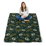 green bay packers solid classic green quilt blanket best selling