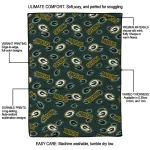 green bay packers solid classic green quilt blanket best selling
