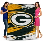 green bay packers wild lines green white quilt blanket best selling