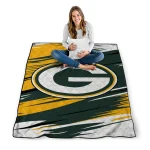 green bay packers wild lines green white quilt blanket best selling