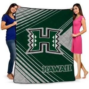 hawaii rainbow warriors arrow layers green quilt blanket best selling