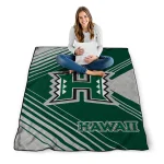 hawaii rainbow warriors arrow layers green quilt blanket best selling