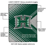 hawaii rainbow warriors arrow layers green quilt blanket best selling