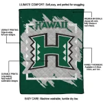 hawaii rainbow warriors block border green quilt blanket best selling