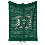 hawaii rainbow warriors bold red green quilt blanket best selling