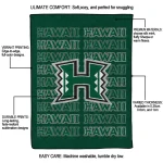 hawaii rainbow warriors bold red green quilt blanket best selling