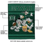 hawaii rainbow warriors disney football green quilt blanket best selling