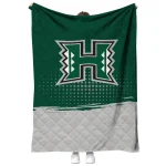 hawaii rainbow warriors dot illusion green quilt blanket best selling