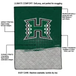 hawaii rainbow warriors dot illusion green quilt blanket best selling