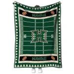 hawaii rainbow warriors mickey player green quilt blanket best selling
