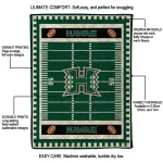 hawaii rainbow warriors mickey player green quilt blanket best selling