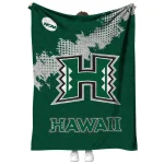 hawaii rainbow warriors paint trail green quilt blanket best selling