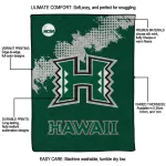 hawaii rainbow warriors paint trail green quilt blanket best selling