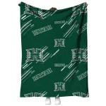 hawaii rainbow warriors sketch lines green quilt blanket best selling