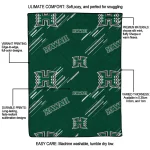 hawaii rainbow warriors sketch lines green quilt blanket best selling