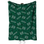 hawaii rainbow warriors solid classic green quilt blanket best selling