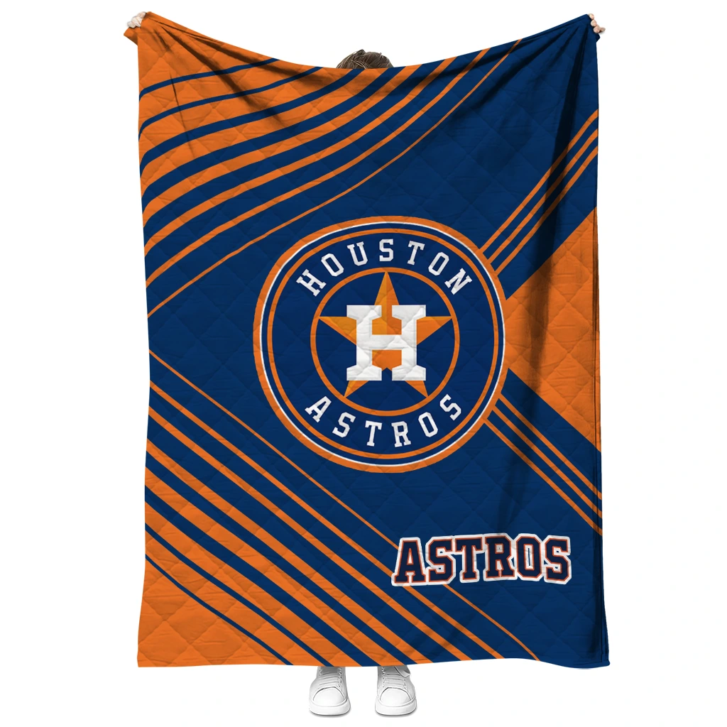 houston astros arrow layers blue quilt blanket fashion forward