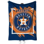 houston astros block border blue quilt blanket best selling