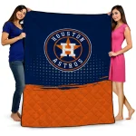 houston astros dot illusion blue quilt blanket best selling