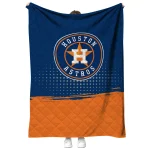 houston astros dot illusion blue quilt blanket best selling