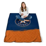 houston astros dot illusion blue quilt blanket best selling