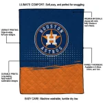 houston astros dot illusion blue quilt blanket best selling