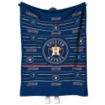 houston astros handdrawn stripes blue quilt blanket best selling