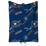 houston astros sketch lines blue quilt blanket best selling