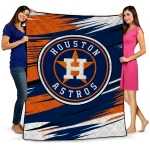 houston astros wild lines blue white quilt blanket best selling