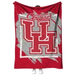 houston cougars block border red quilt blanket best selling
