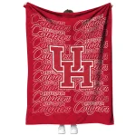 houston cougars bold red quilt blanket best selling