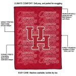 houston cougars bold red quilt blanket best selling