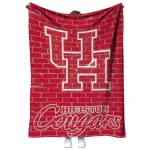 houston cougars brick grid red quilt blanket best selling