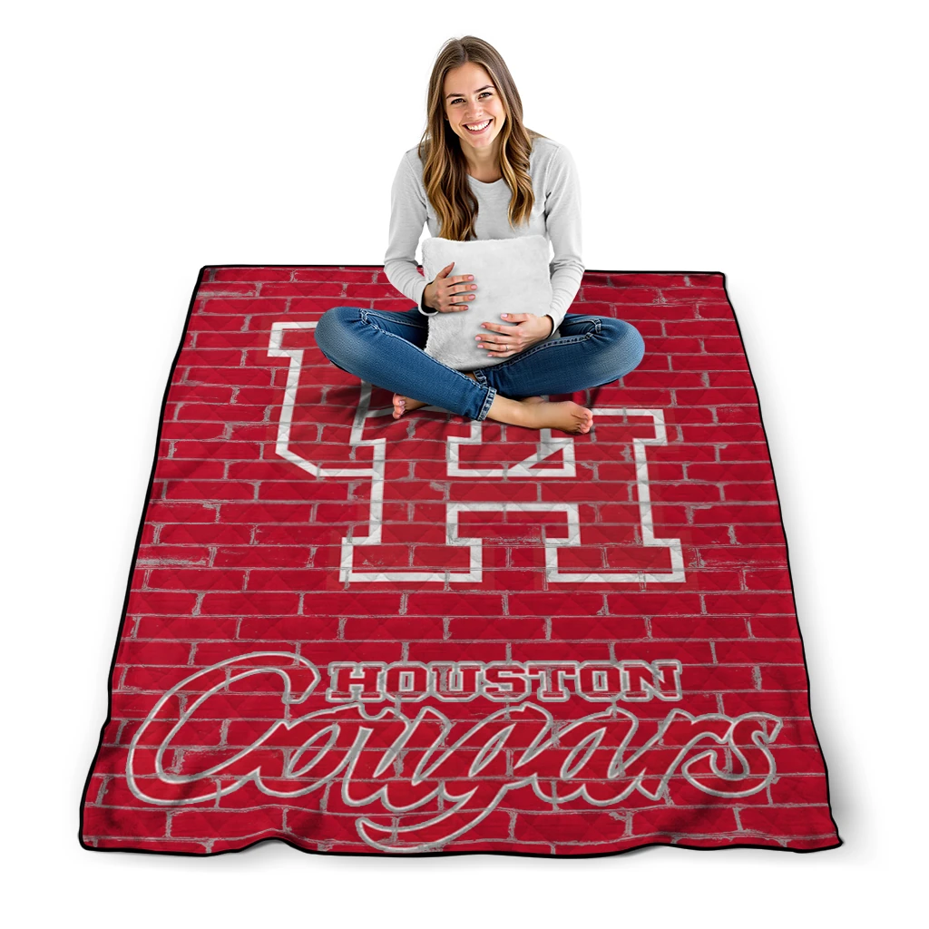 houston cougars brick grid red quilt blanket high quality houston cougars brick grid red quilt blanket high quality