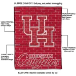 houston cougars brick grid red quilt blanket best selling
