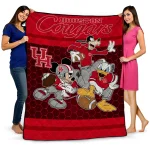 houston cougars disney football red quilt blanket best selling