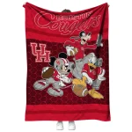 houston cougars disney football red quilt blanket best selling