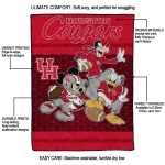 houston cougars disney football red quilt blanket best selling